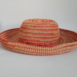 Helen Kaminski Handmade Pink Raffia Women's Summer Sun Hat